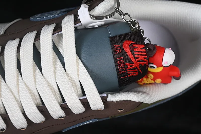 All categories Nk Air Force 1 Air Force series Nk Air Force 1 Low Air Force low-top Nike Air Force 1'07 Low Year of the Horse limited edition Green and brown woven cloud gold pattern Air Force 1 low-top casual sneakers NH0601-536